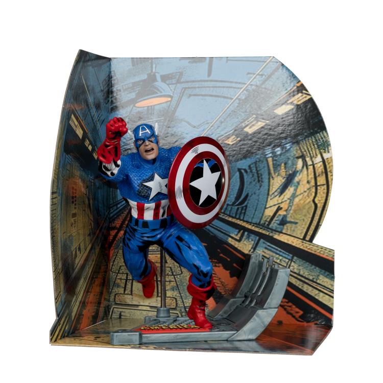 Mcfarlane Marvel Comics: Captain America #100 - Captain America 1/10 Scale Collectible