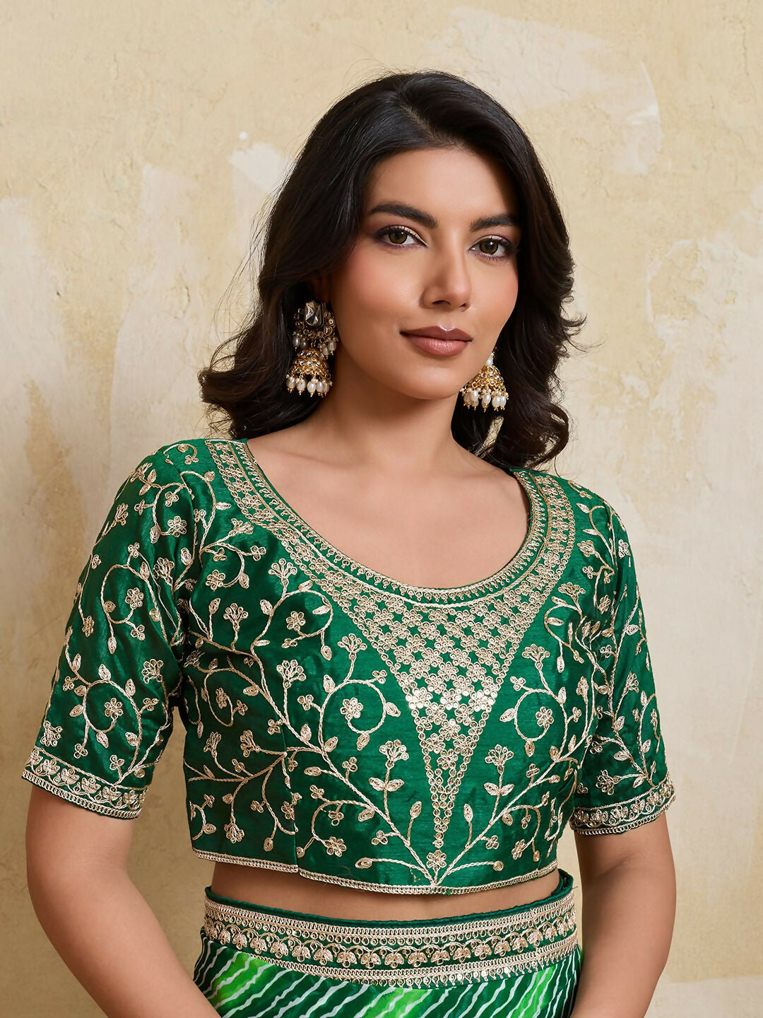 Teeya Creation New Trendy Leheriya Bandhani Georgette Saree For Daily Wear -Green