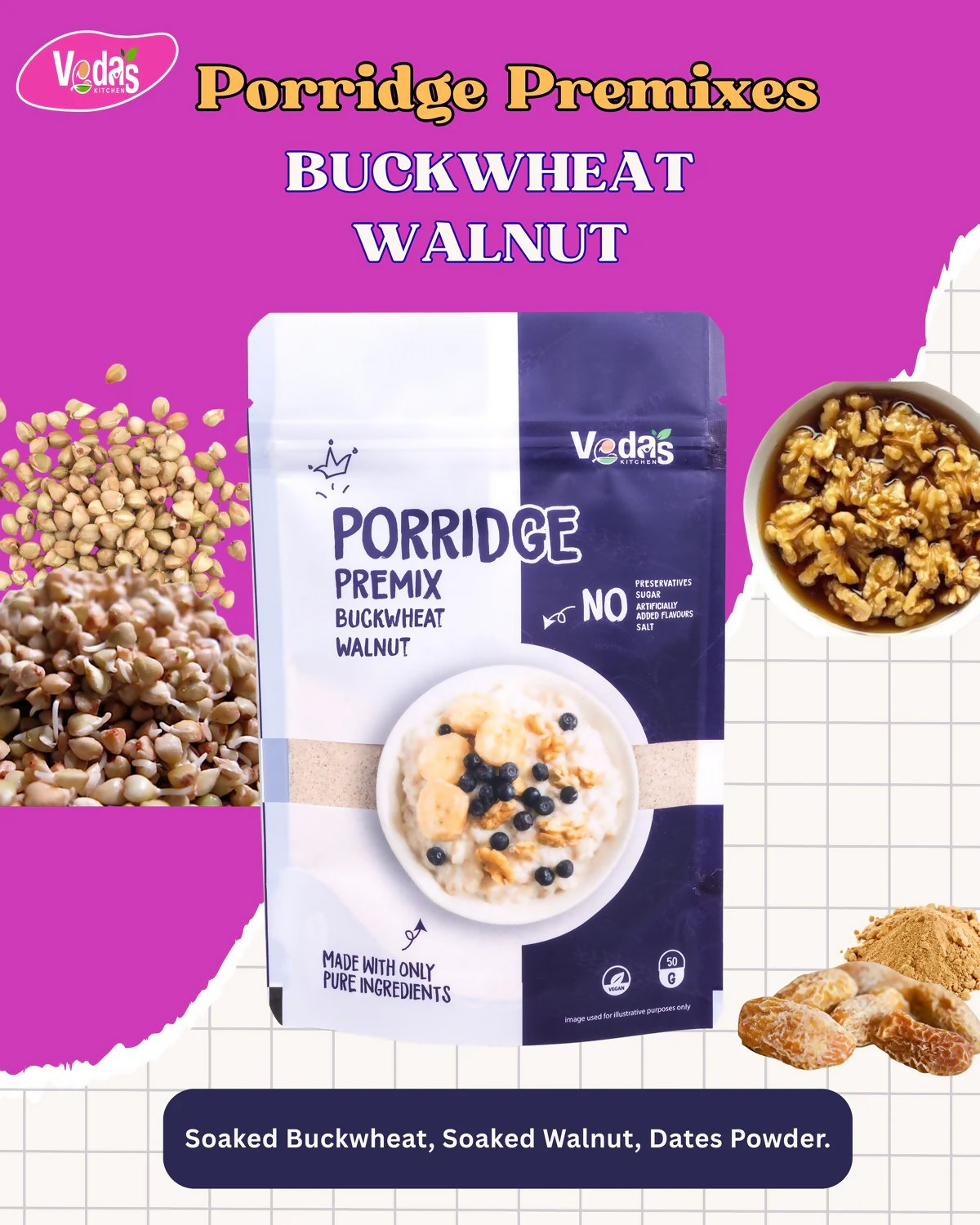 Vedas Kitchen Buckwheat Walnut Porridge