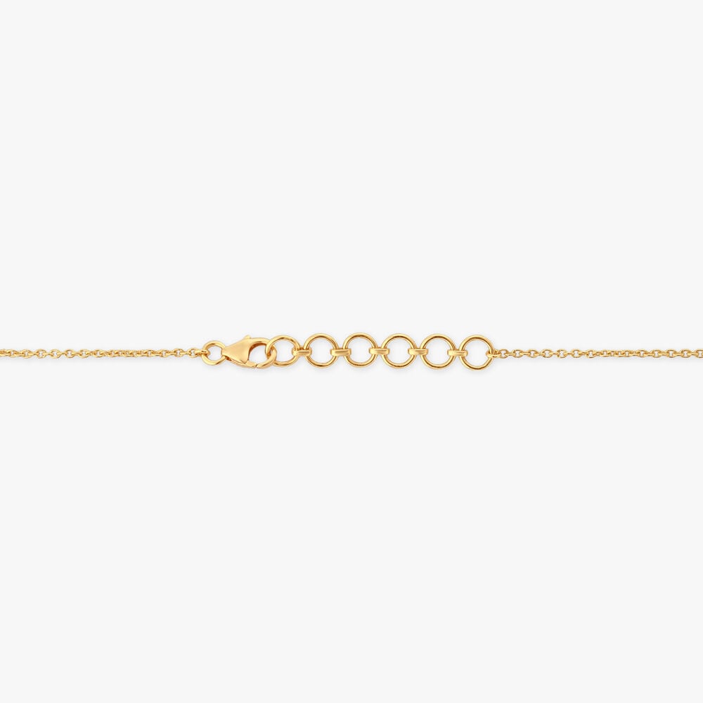 Trio Blossom Diamond Necklace in 18K Yellow Gold, 0.17 ct