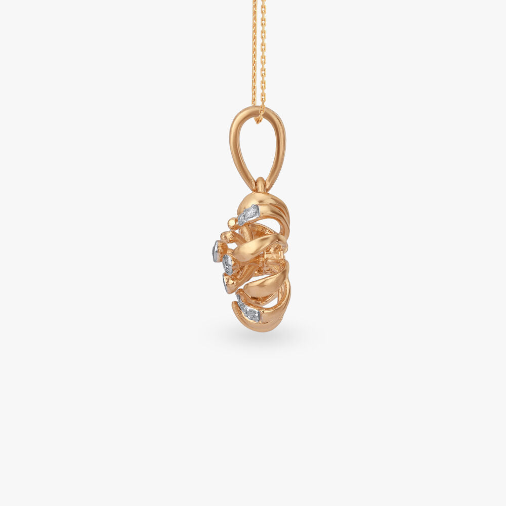 Radiance Drift Diamond Pendant in 18K Yellow Gold, 0.055 ct