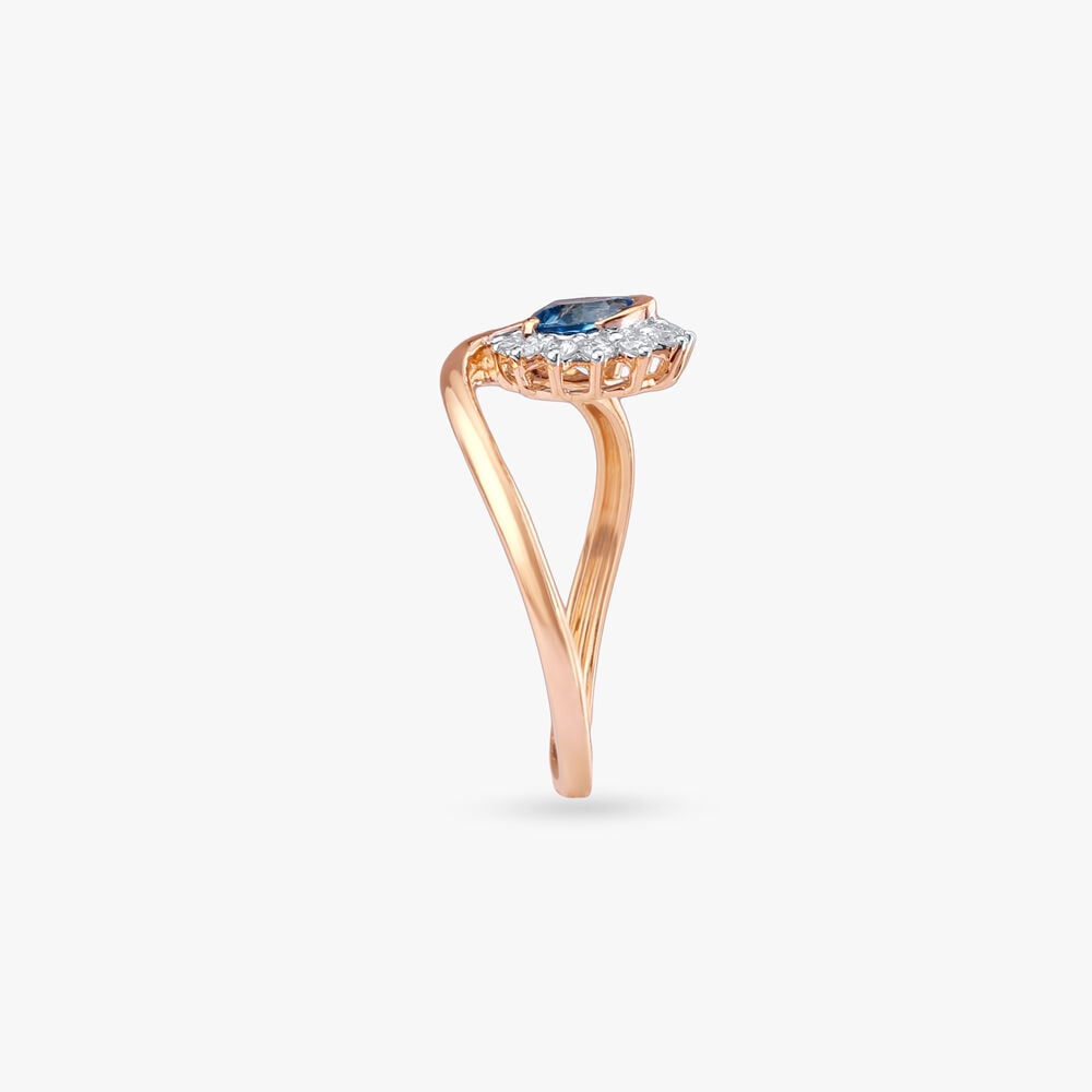 Celeste Bloom Diamond Ring in 18K Yellow Gold, 0.103 ct