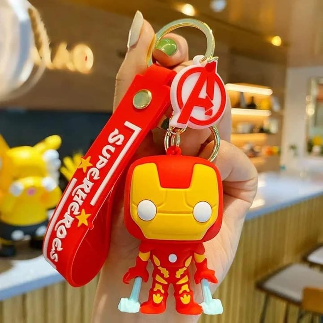 Marvel Ironman Keychain | 3D Lanyard Keychain | Silicone | Superhero |