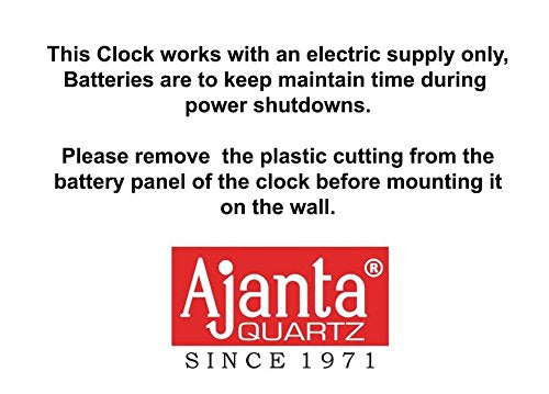 Digital Wall Clock with Green LED Display, 25.4 cm, Glass and Plastic Frame