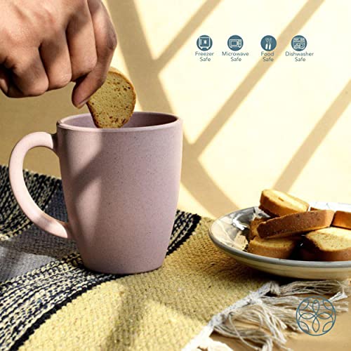 Coffee Mug 300 ML Eco-Friendly Bamboo Fiber Brown Unbreakable Dishwasher Microwave Safe