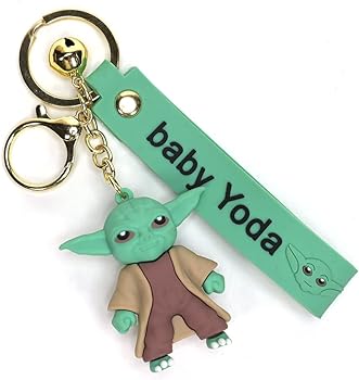 Star Wars | Baby Yoda Father Keychain | 3D Lanyard Keychain | Silicone |