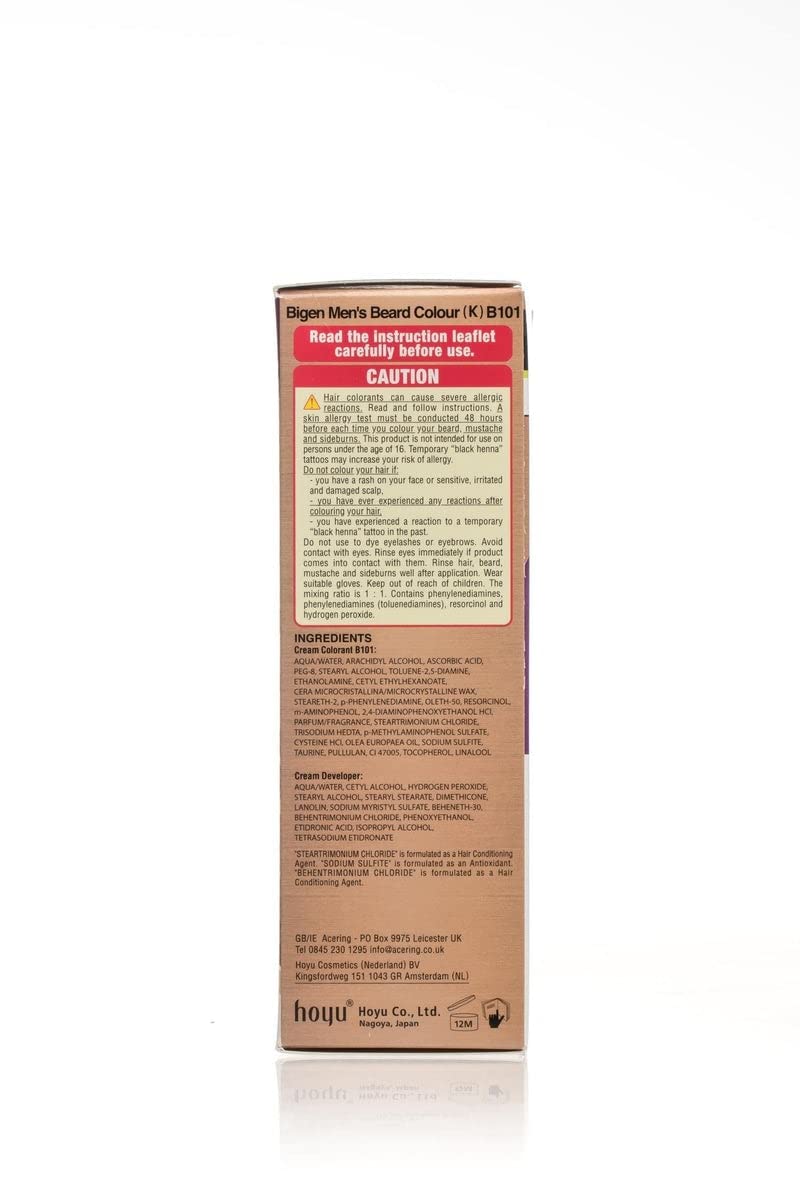 Men's Beard Color Natural Black B101