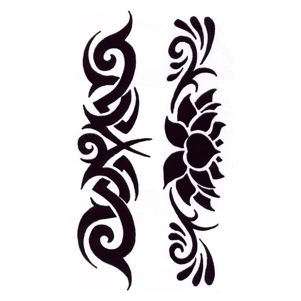 5pcs Temporary Tattoo Stickers Combo, 10.5x6cm, Mixed Designs