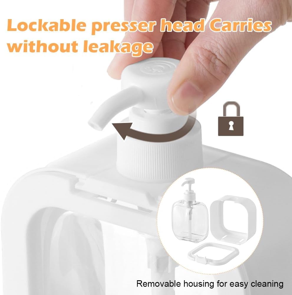 Soap Dispenser - Modern White Plastic - Refillable 10 Oz/17 Oz - Leak-Proof Pump - Eco-Friendly Design