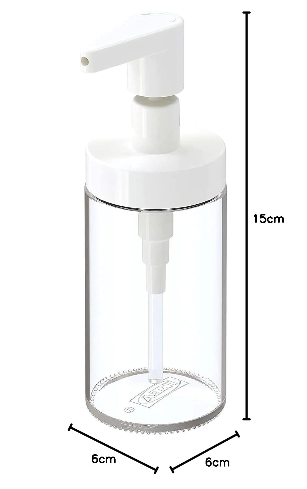 Soap Dispenser - White - 6L x 6W x 15H cm - BPA Free
