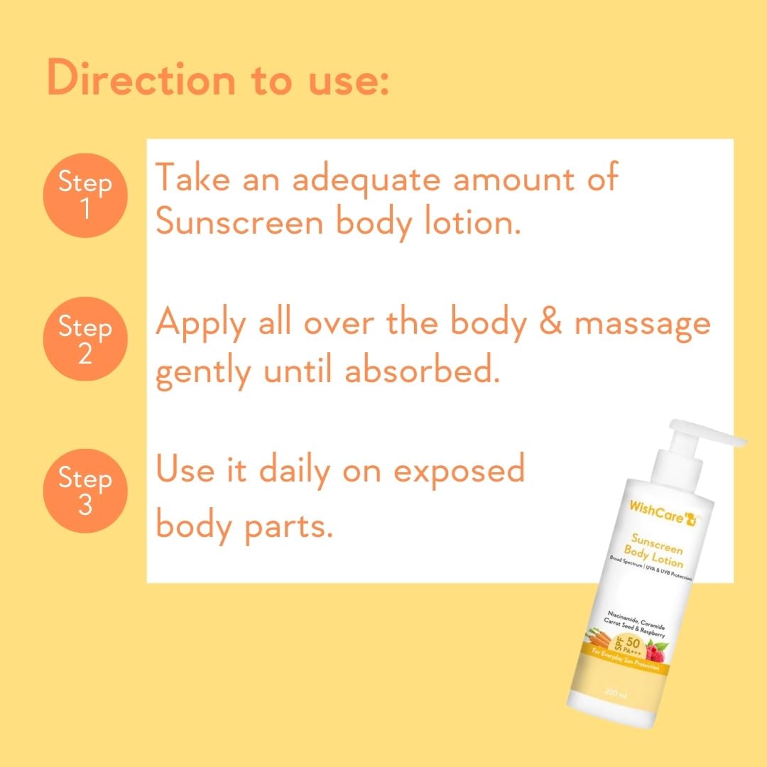 Sunscreen Body Lotion SPF 50 PA+++ 200ml - No White Cast