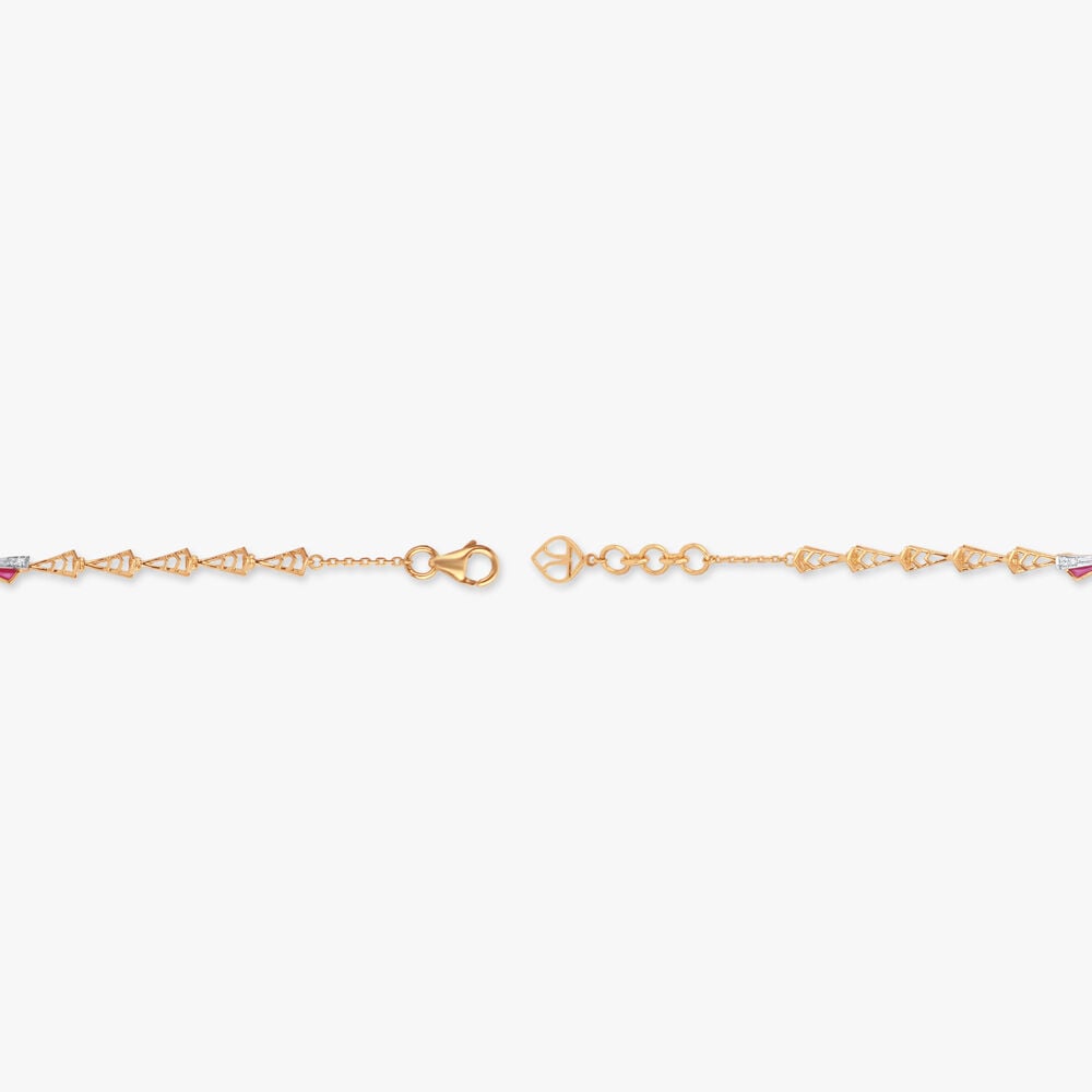 Glow Wings Diamond Bracelet in 14K Yellow Gold, 0.346 ct