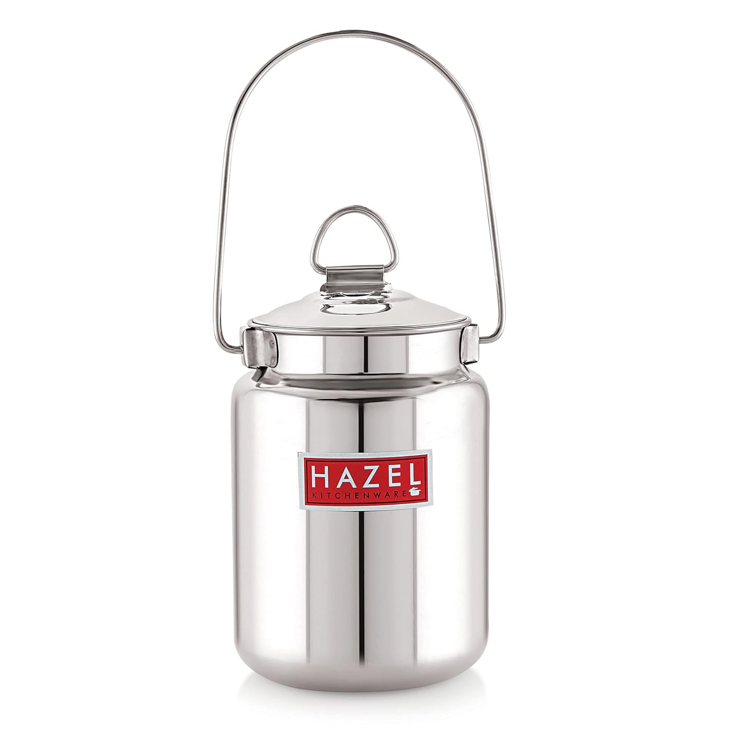 HAZEL Stainless Steel Ghee Oil Milk Container for Kitchen|Capacity of 5000 ml, Silver