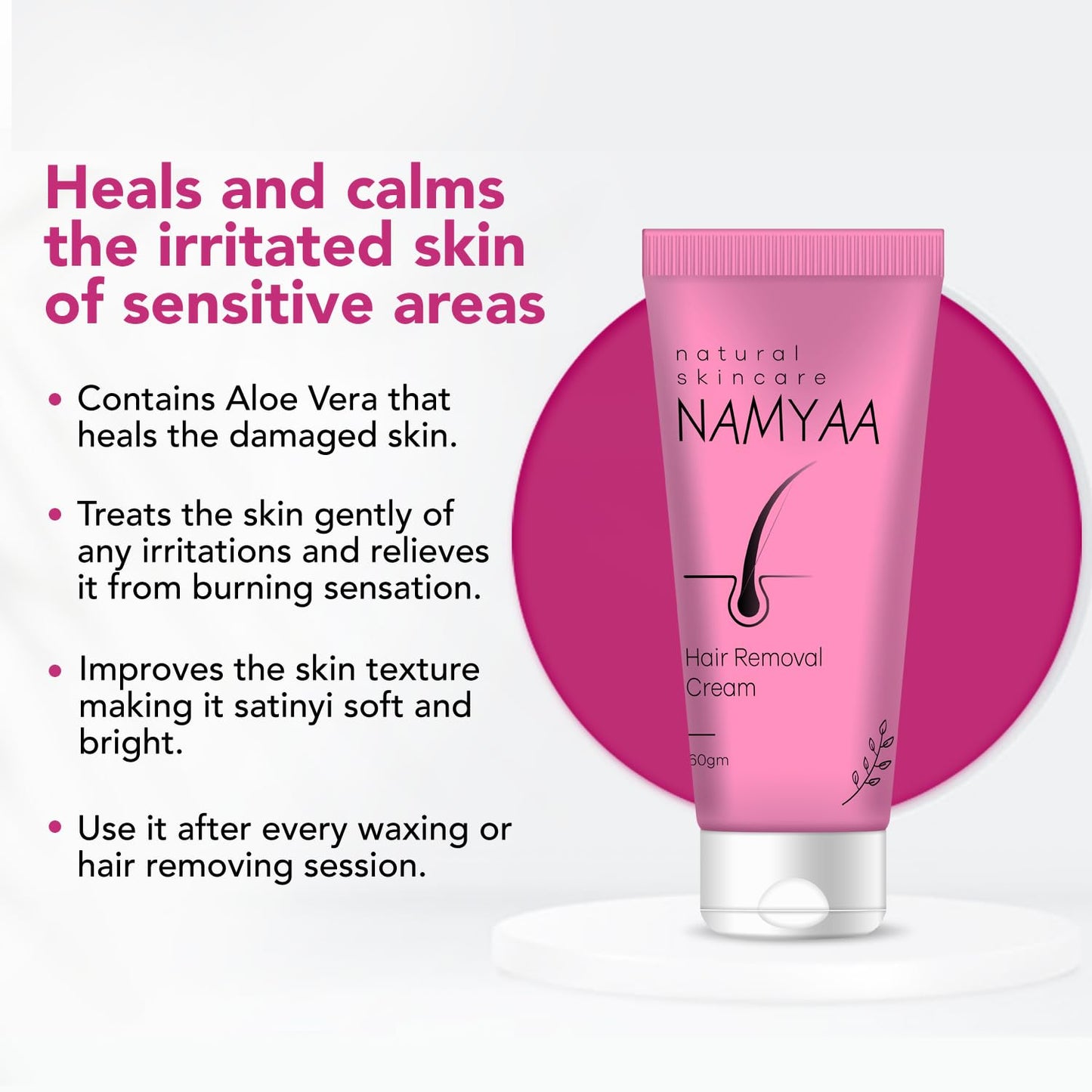 Hair Removal Cream for Intimate Skin + Vitamin C Serum, 60g, 2 Pack