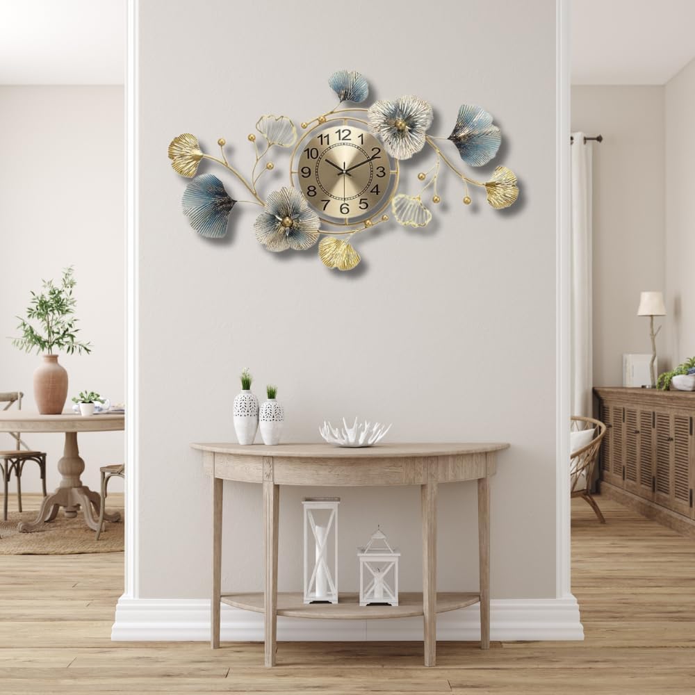 Antique Analog Silent Wall Clock - Large Metal Design for Home Decor