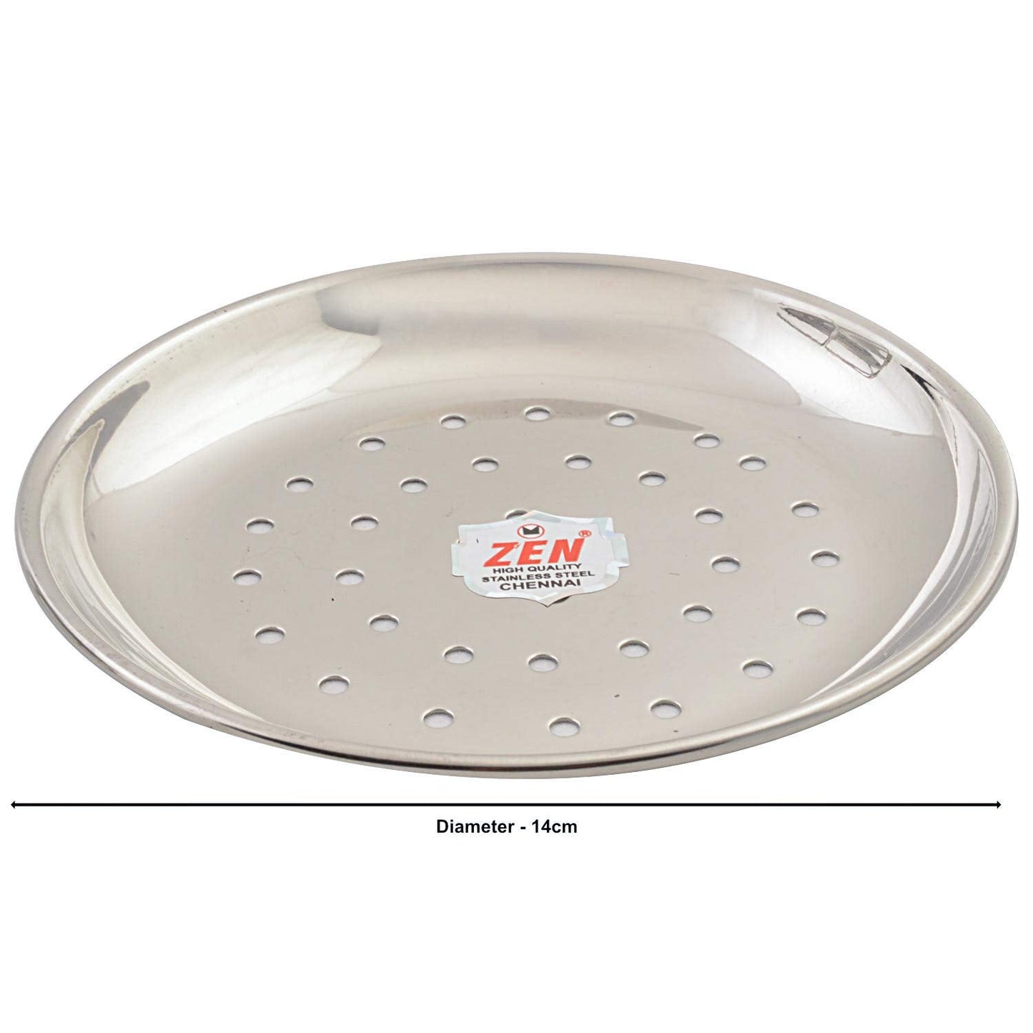 Jain Stainless Steel Idiyappam Stand (Small Size) with 3 Plates|Momos/Vegetable Steamer Utensil, Pack of 1 - Silver Color