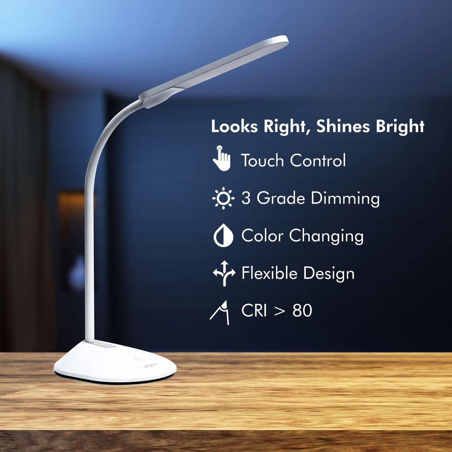 LED Table Lamp with Dimming & Color Changing - 6W, Adjustable Angle, Modern Design, Cool Day Light/Neutral White/Warm White