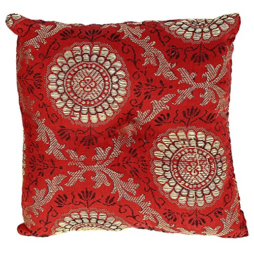 Singing Bowl Set - Hand-Painted Brass Bowl with Wooden Stick & Cushion - 10.2cm Red