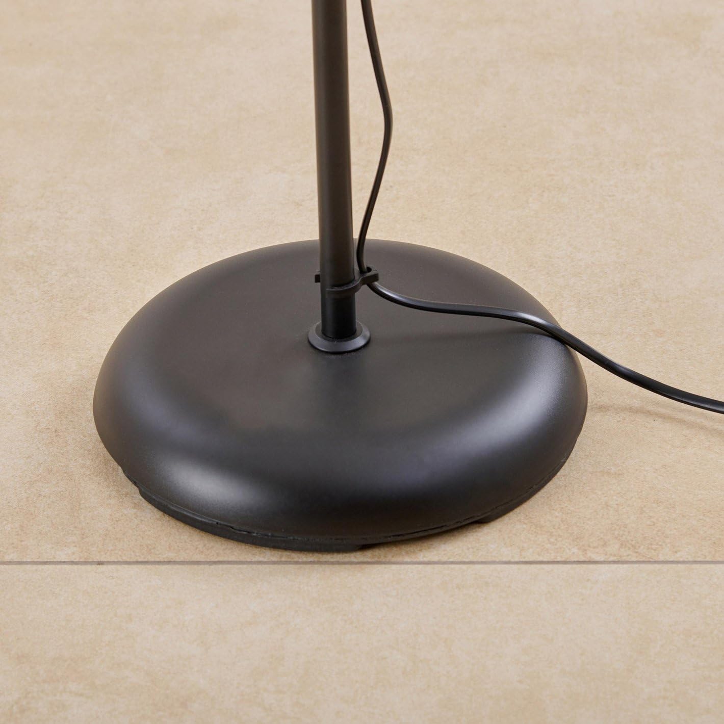 Modern LED Floor Lamp with Adjustable Height - 180 cm - Minimalist Design - Black - Flexible Gooseneck