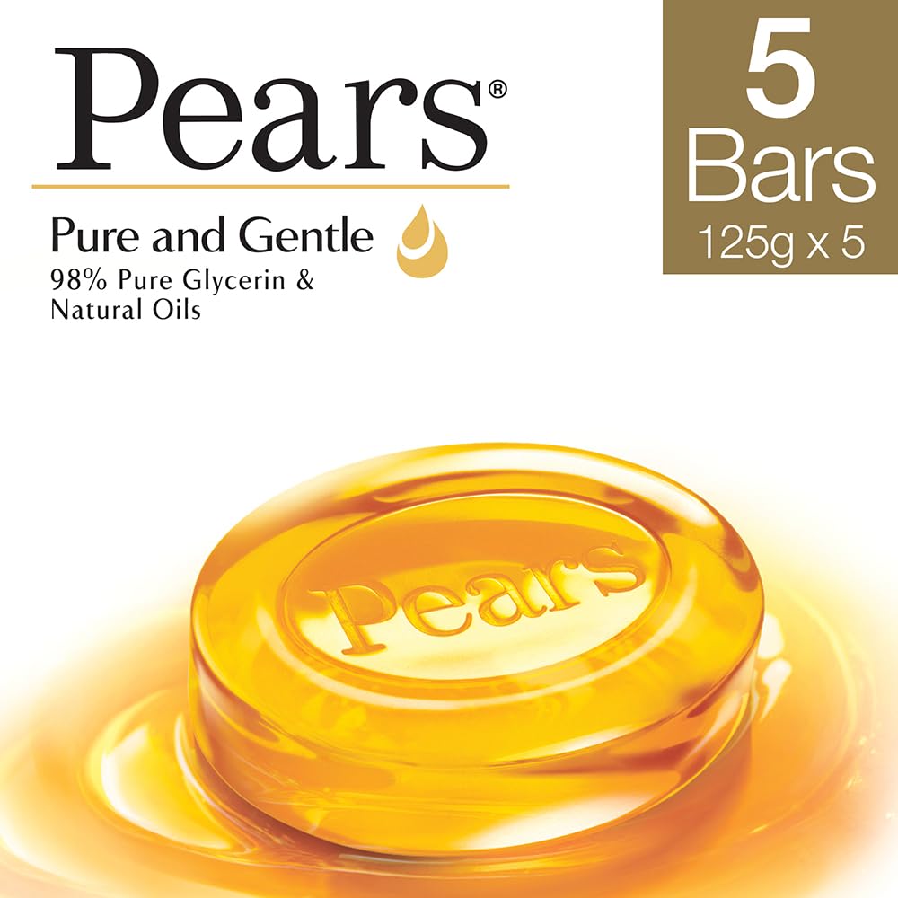 5-Pack Glycerin Soap Bars for Soft Skin, Paraben-Free