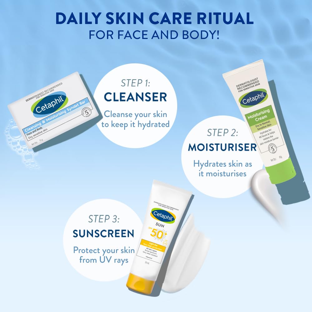 Cetaphil Syndet Bar Shea Butter 75g for Sensitive Skin