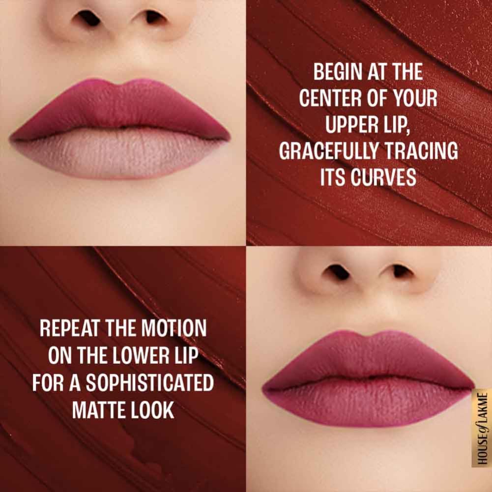 Burgundy Bloom Matte Lipstick with French Rose Oil, 4.5G