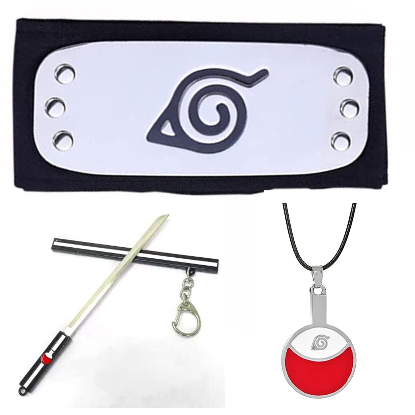Naruto |PVC| Leaf Village Headband Set of 3 – Ninja Cosplay & Merchandise Collection