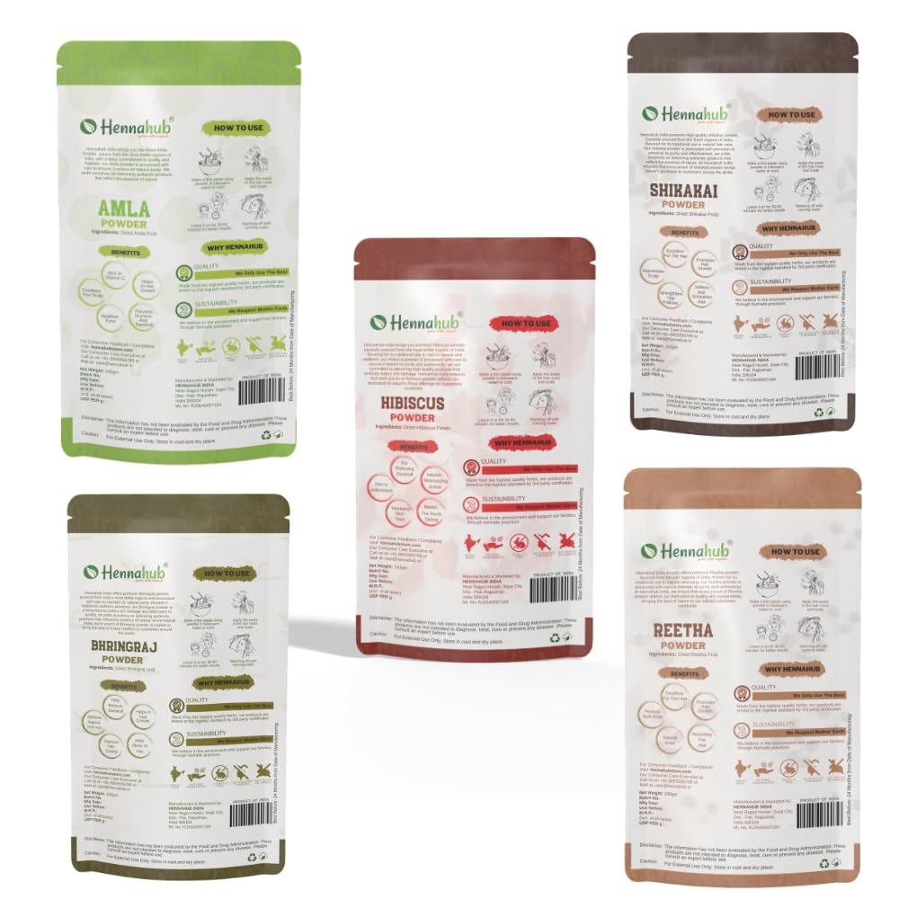 Premium Herbal Hair Care Combo - Amla, Reetha, Shikakai & More