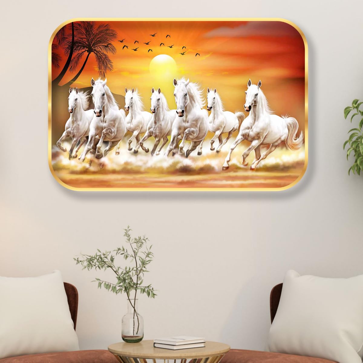 Canvas Painting - Multi-Effect Framed - Synthetic - Multicolor - 20 x 14 inch