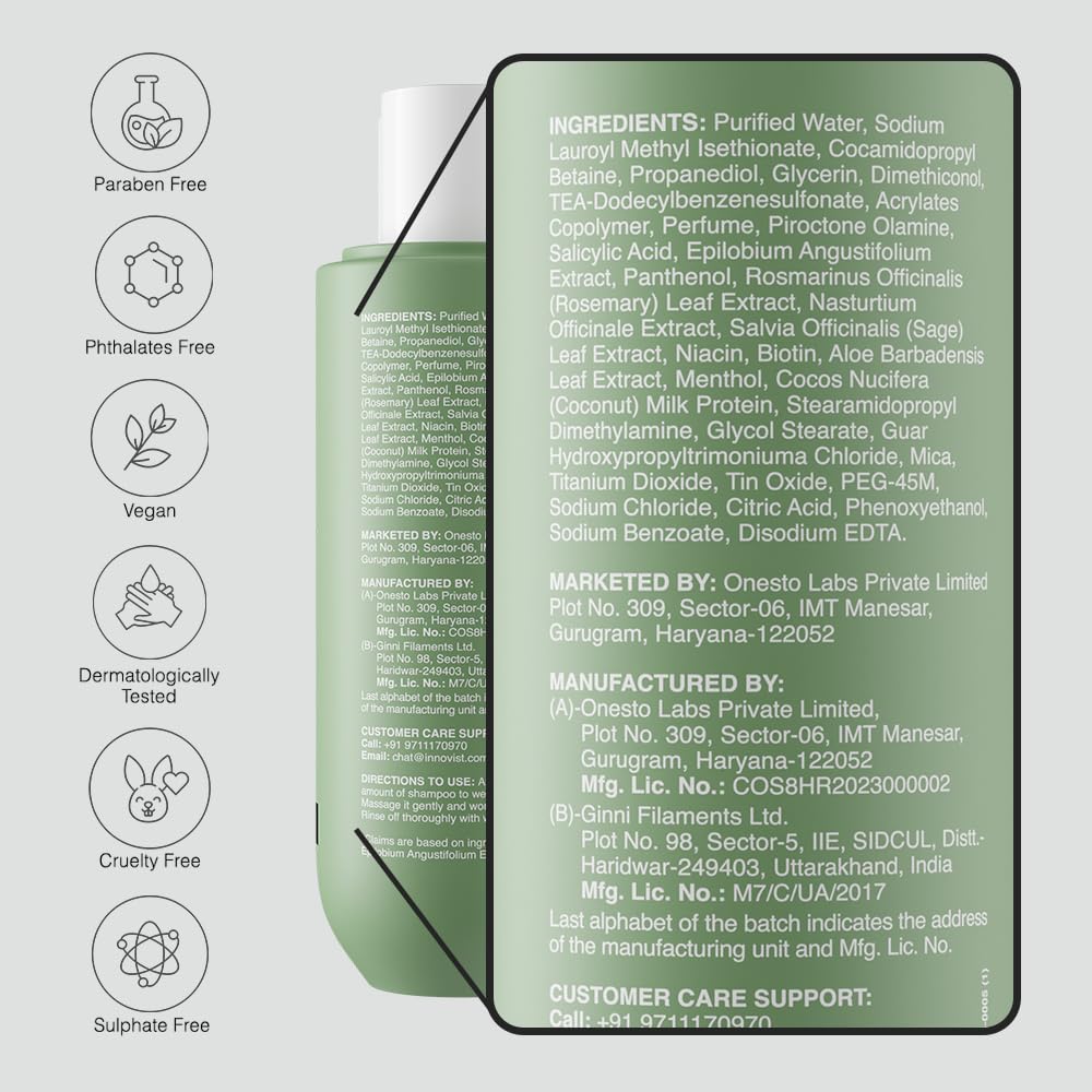 Anti Dandruff Shampoo with Salicylic Acid & Biotin, 250ml