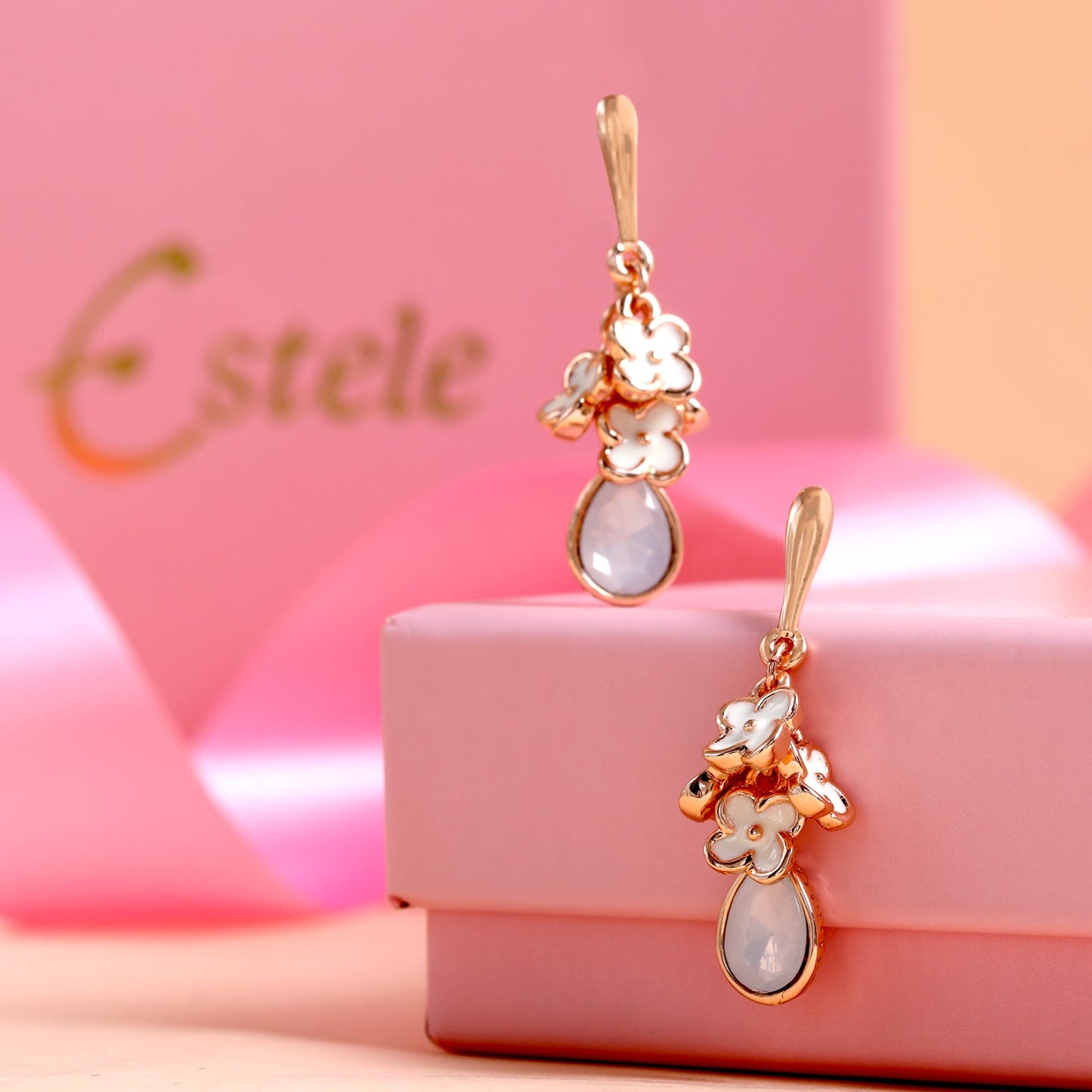 Floral Designer Dangler Earrings