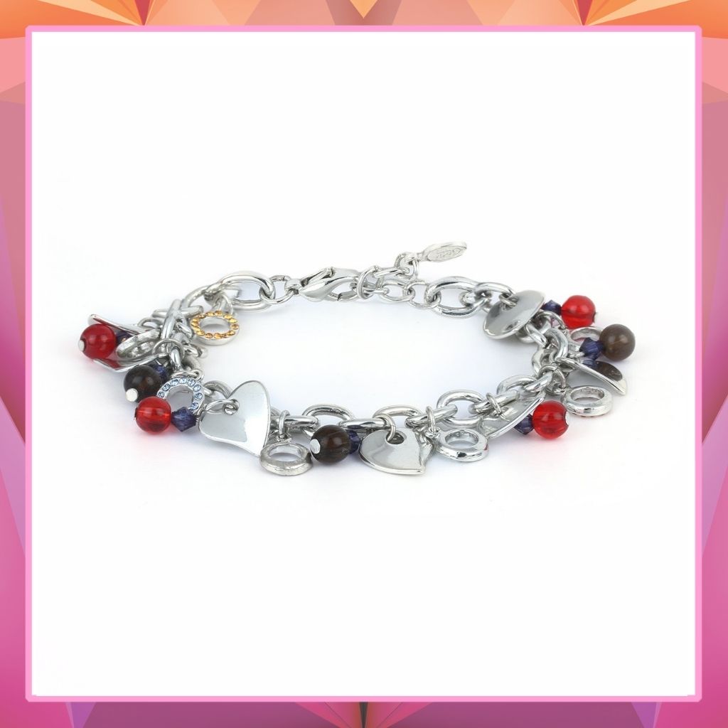 Estele Rhodium Plated Trendy Charm Bracelets for Women