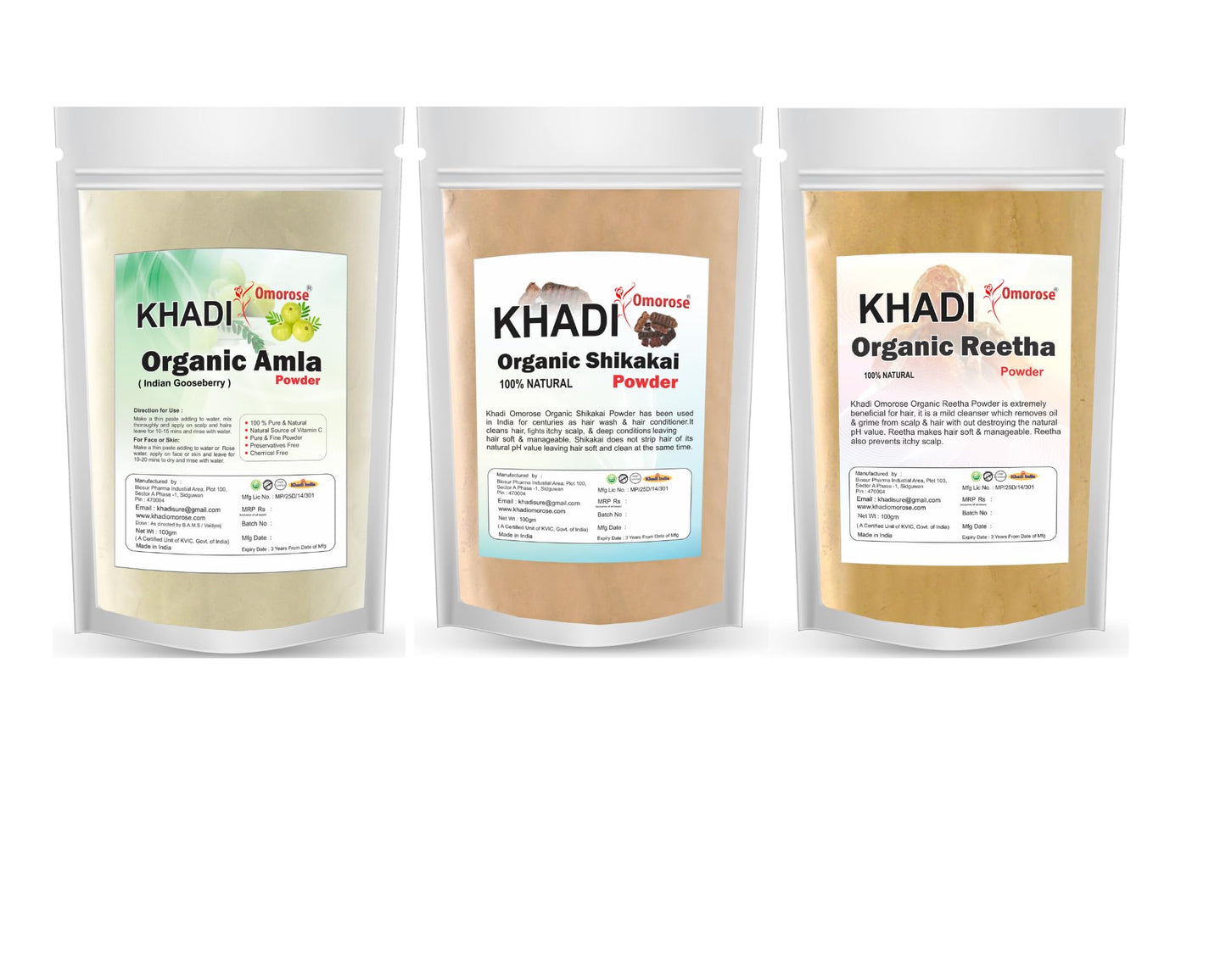 Herbal Hair Pack with Amla, Reetha & Shikakai - 300g