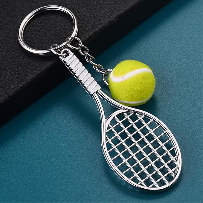 Premium Metal Tennis Keychain | Model B | Green Ball |
