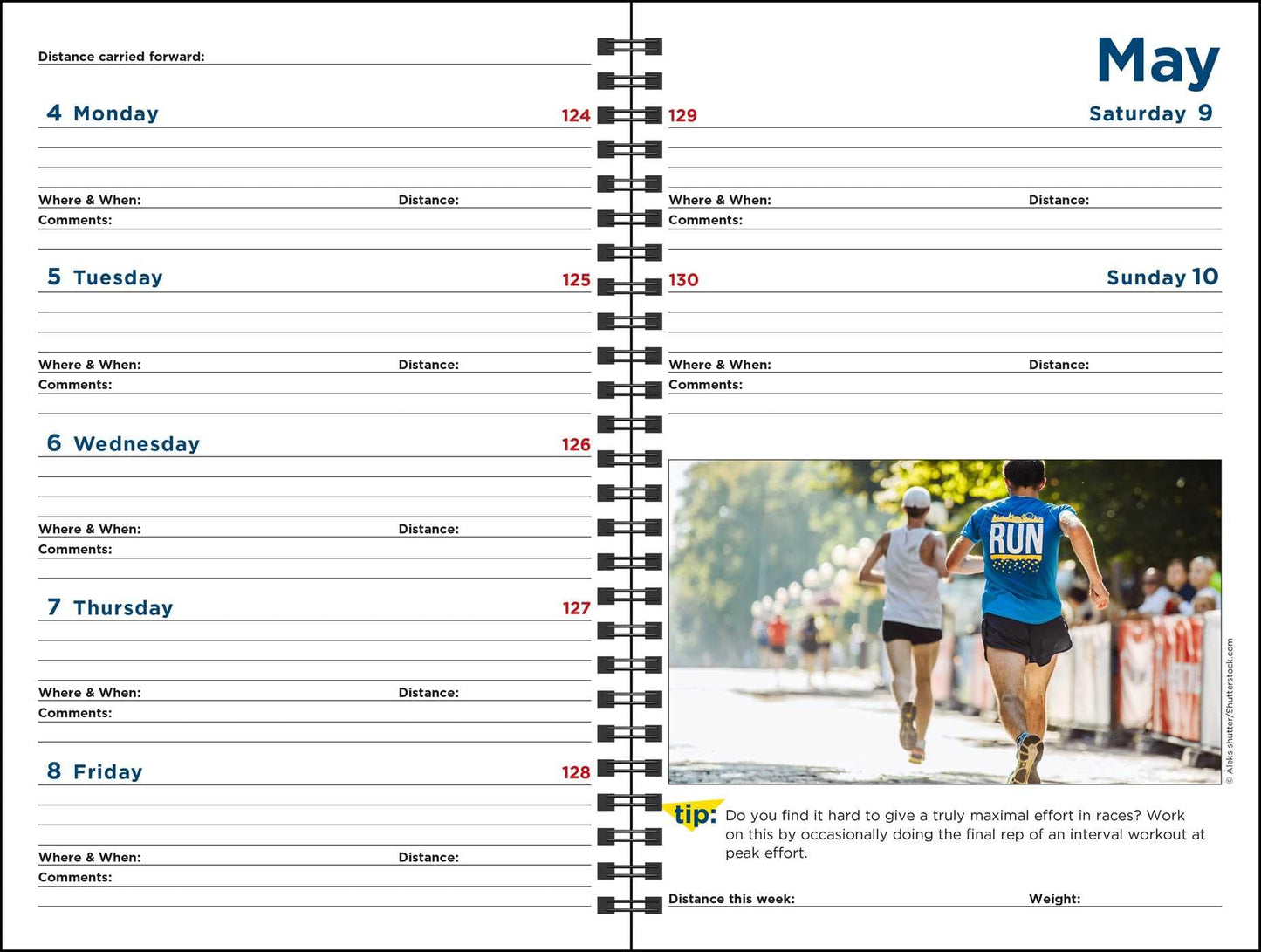 The Complete Runner's Day-by-Day Log 12-Month 2026 Planner Calendar