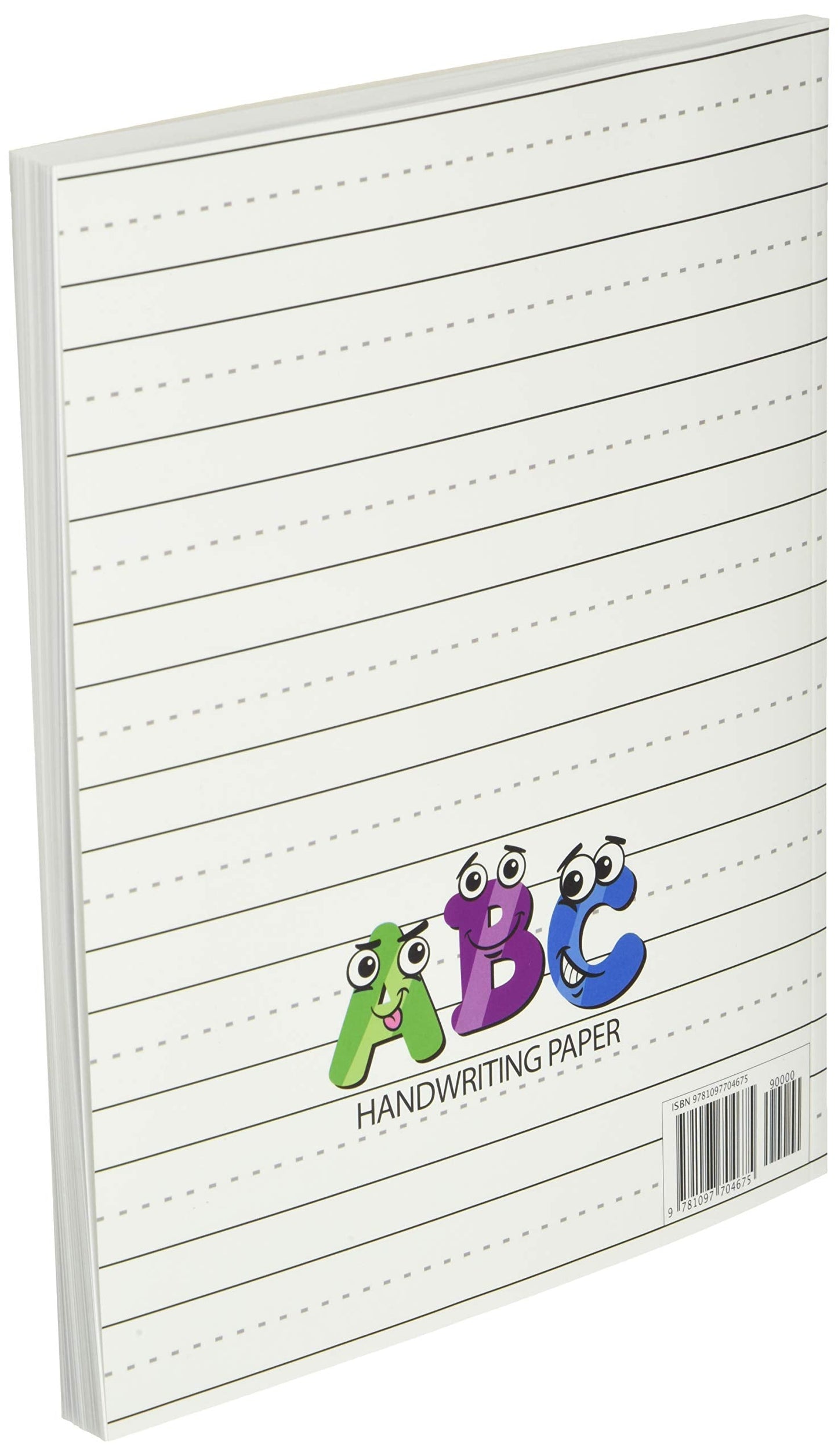 Kindergarten writing paper with lines for ABC kids: 120 Blank handwriting practice paper with dotted lines