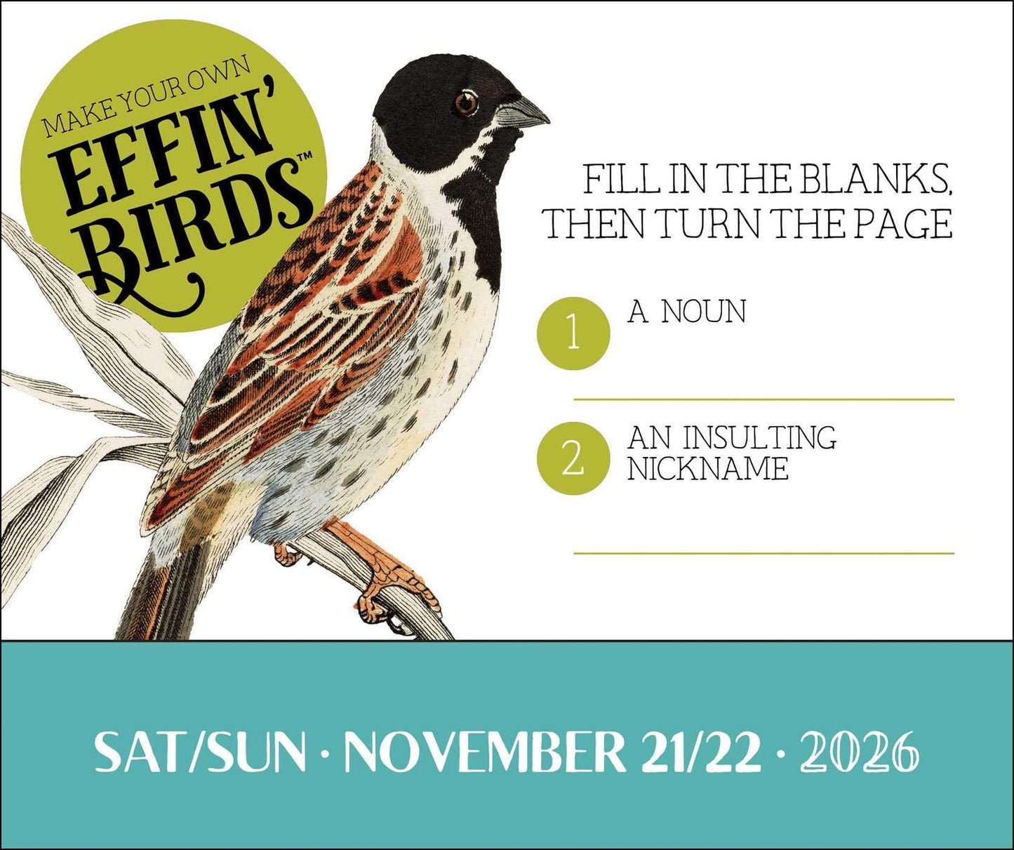 Effin' Birds 2026 Day-to-Day Calendar