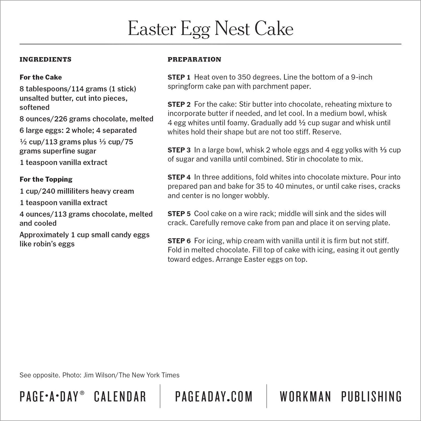 New York Times Cooking Page-A-Day® Calendar 2026: A Year of Fresh and Delicious Recipes