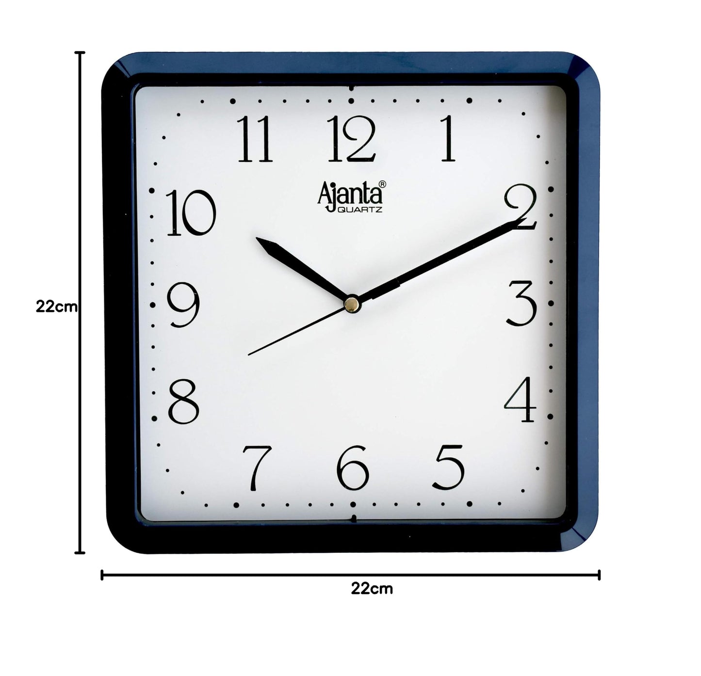 Ajanta Analog Wall Clock with Step Movement, Blue, 22cm
