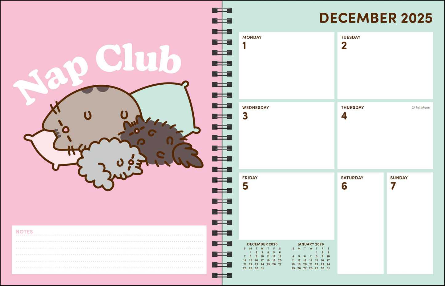 Pusheen 16-Month 2025-2026 Weekly/Monthly Planner Calendar: You Look Great