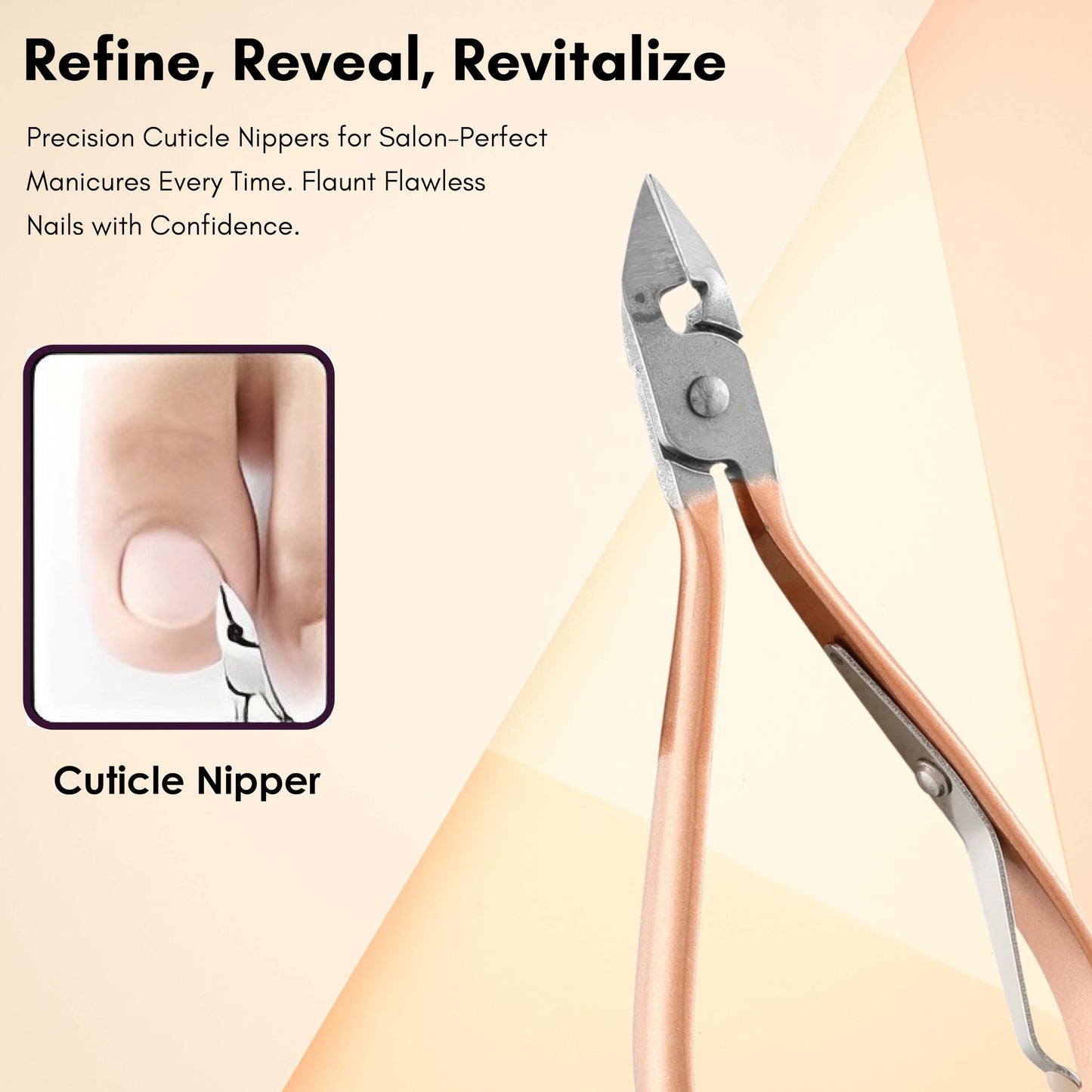 18-Piece Rose Gold Manicure Pedicure Kit for Men & Women