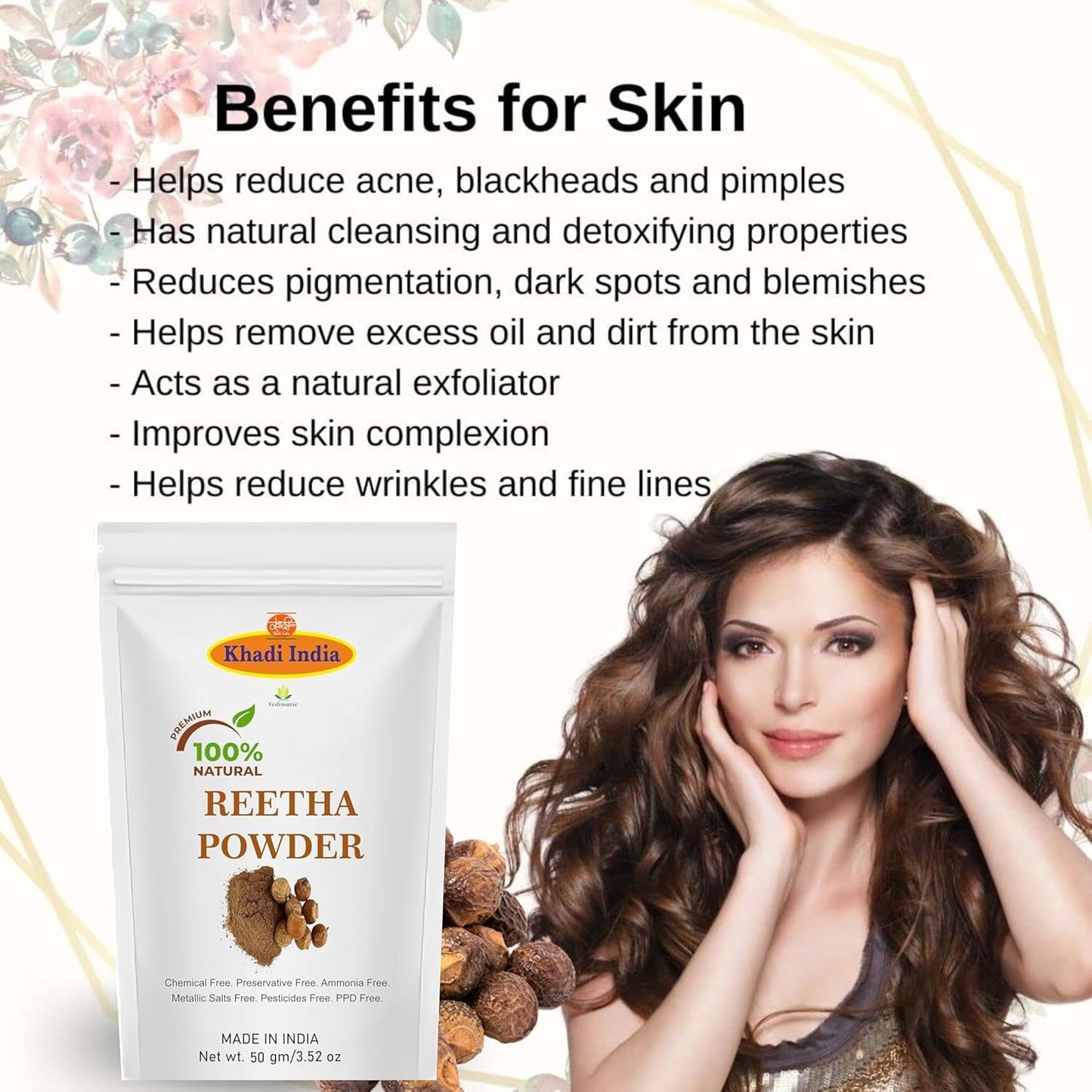 Natural Amla, Reetha & Shikakai Hair Care Powder - 300G