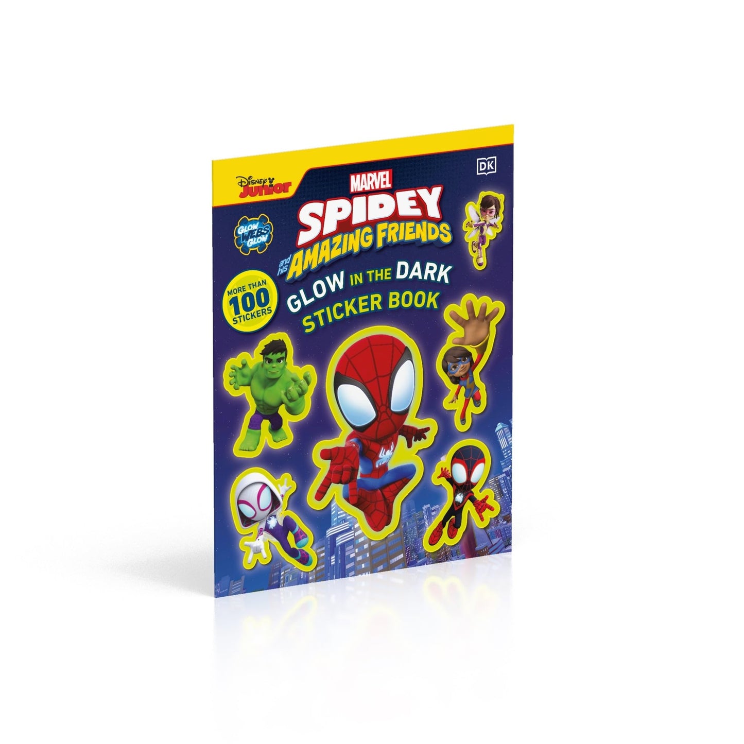 Marvel Spidey and His Amazing Friends Glow in the Dark Sticker Book: With More Than 100 Stickers (Disney Junior: Marvel Spidey and His Amazing Friends)