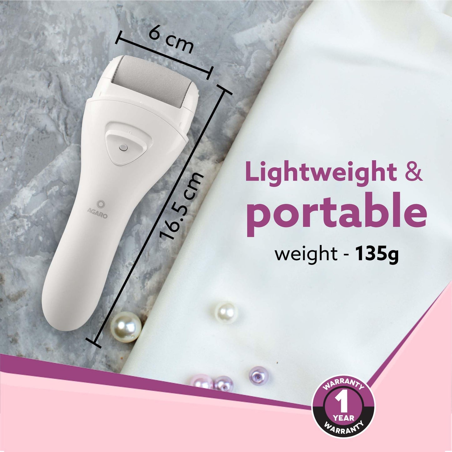 Rechargeable Callus Remover with 3 Rollers for Foot Care