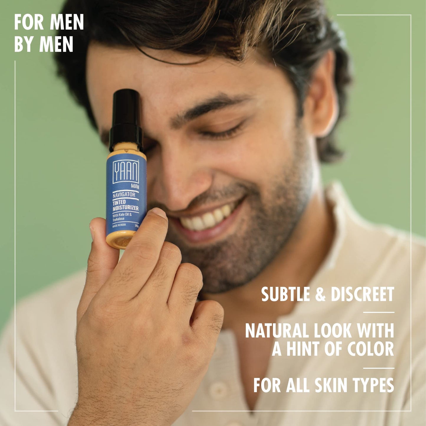 Men's Skincare & Makeup Set: Stick, Moisturizer, Wash (Light)
