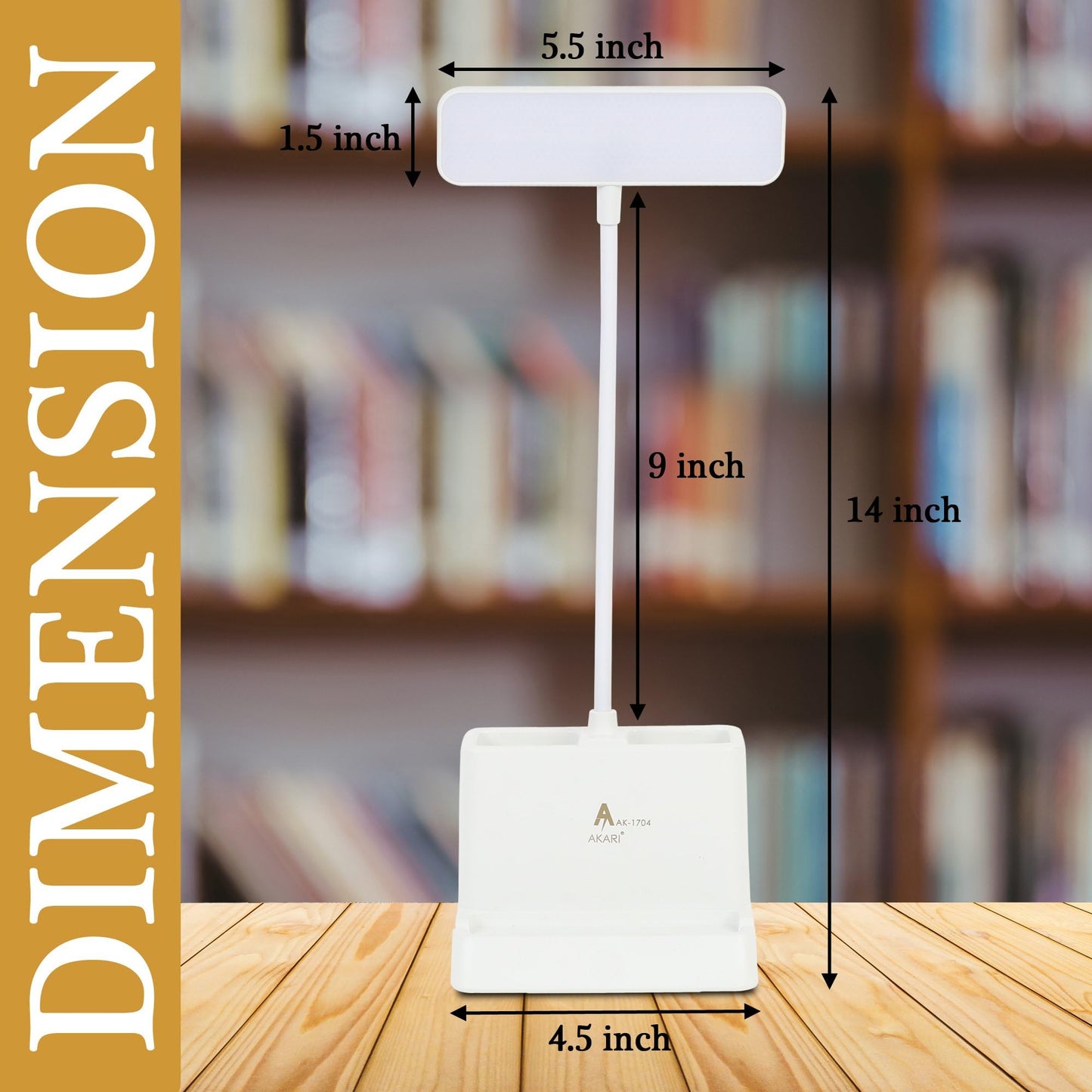LED Desk Lamp with Touch Control, 3 Color Modes, Flexible Gooseneck, White