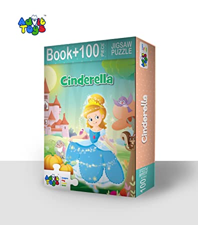 Advit Toys Cinderella - Jigsaw Puzzle | Educational Story Puzzle for Kids (100 Pieces + Educational Fun Fact Book Inside)