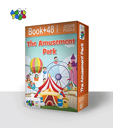 Advit Toys - The Amusement Park Jigsaw Puzzle | Educational Amusement Park Puzzle for Kids Age 3+ Years (48 Pieces + Educational Fun Fact Book Inside)