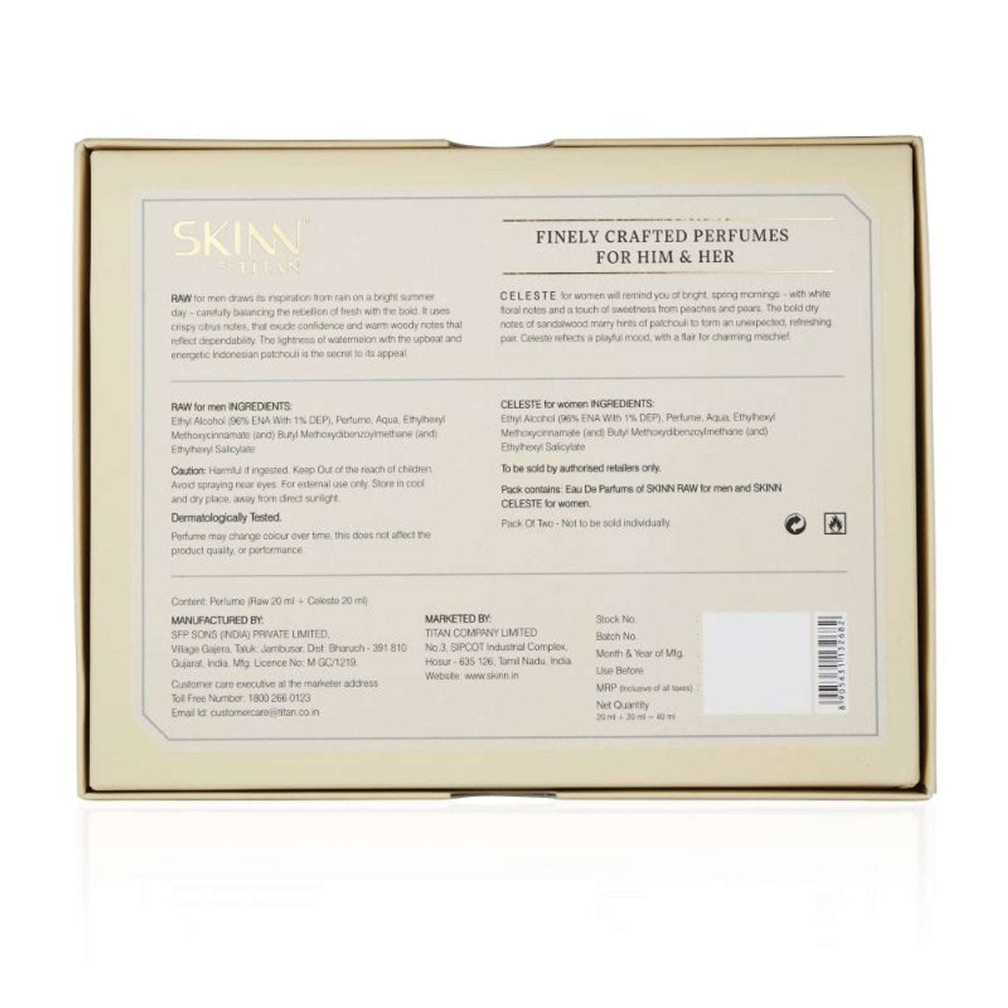Skinn By Titan 20ml Combo Raw & Celeste
