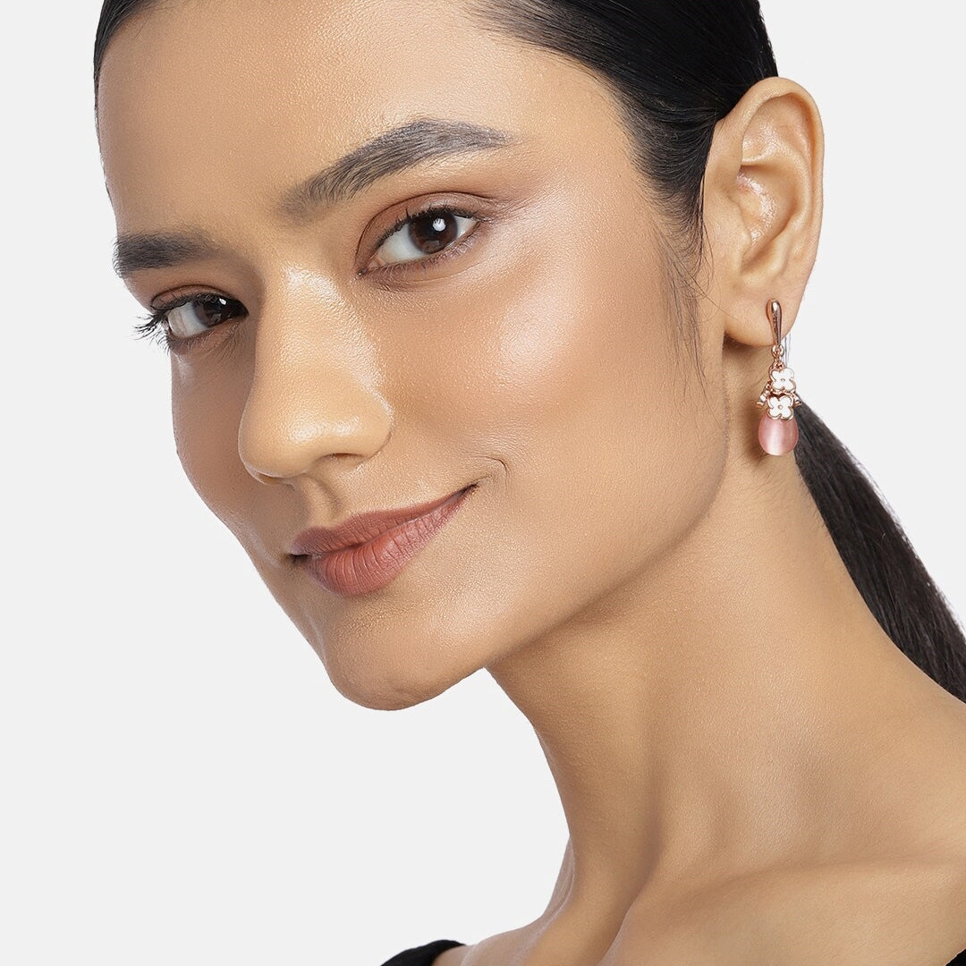 Estele Rose Gold Plated Designer Earrings for Girls and Women